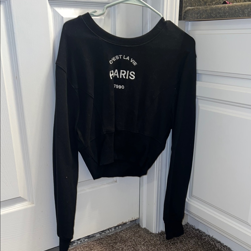 Black 'C'est La Vie Paris' Sweatshirt